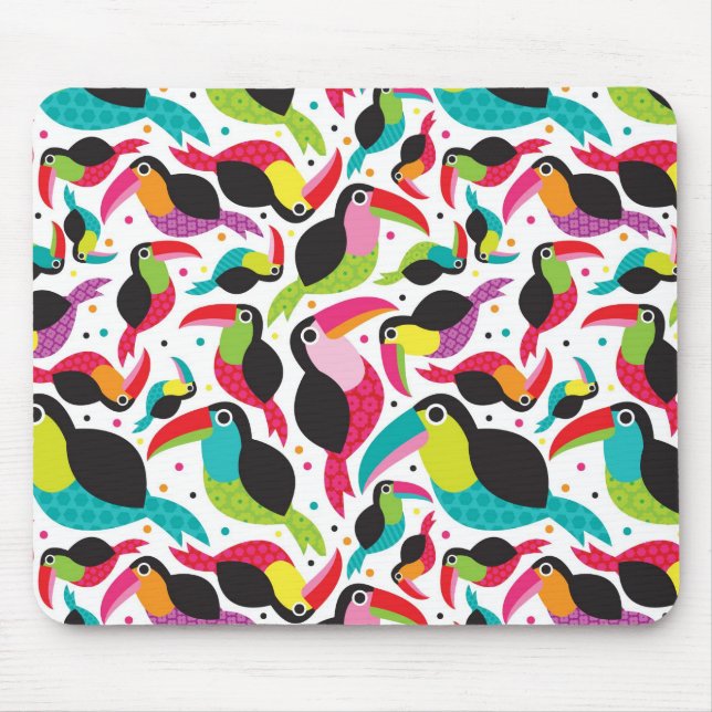 Mousepad fundo toucan exótico do pássaro de Brasil (Frente)
