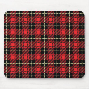 Mousepad Fundo vermelho da xadrez