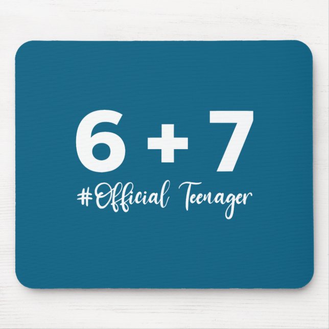 Mousepad Funny 13th Birthday Teenager 6+7 Year Old Boys Kid (Frente)