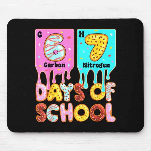 Mousepad Funny 67 Days Of School Meme Periodic Table Drip G (Frente)