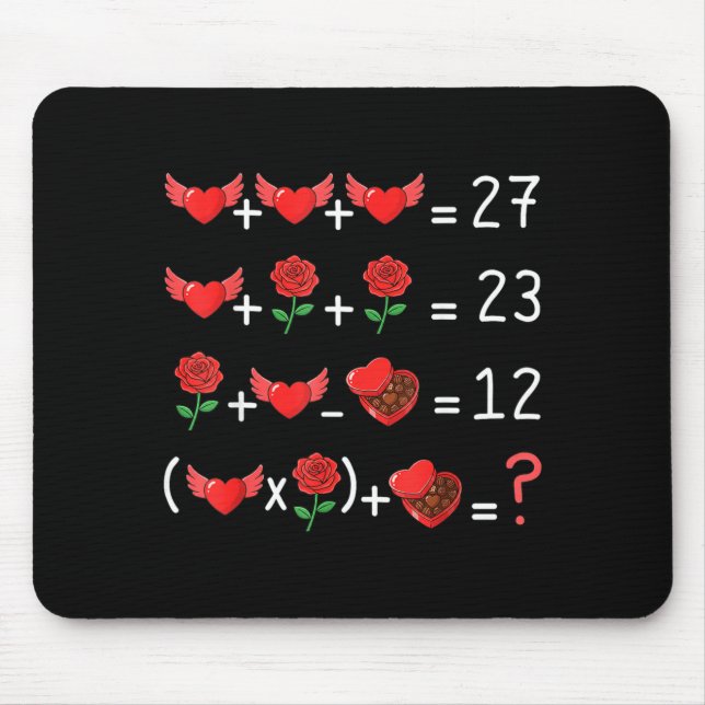 Mousepad Funny 67 Math Teacher Valentine Math Teacher Women (Frente)