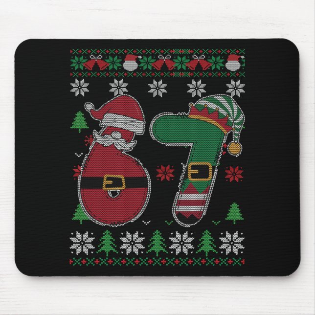 Mousepad Funny 67 Meme 6 7 Ugly Sweater For Christmas Boys  (Frente)