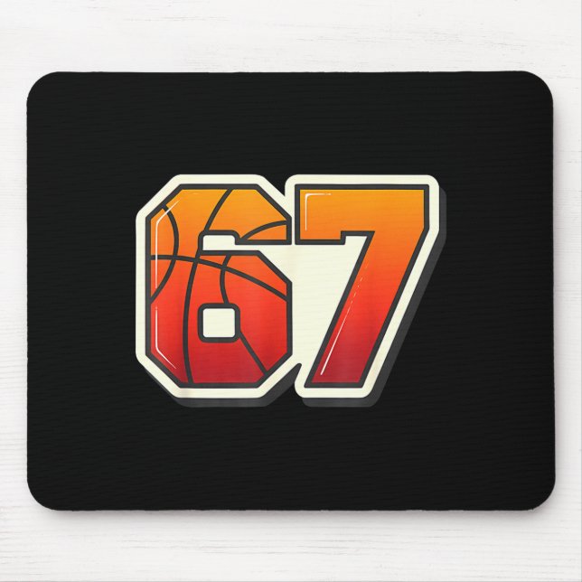 Mousepad Funny 67 Meme Basketball Ice Cream Drip Six Seven  (Frente)