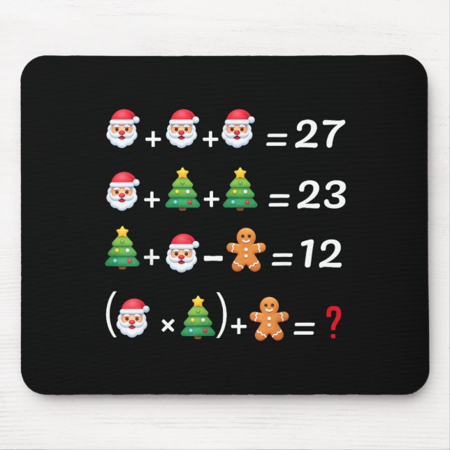 Mousepad Funny 67 Meme Christmas Math Teacher Santa Six Sev (Frente)