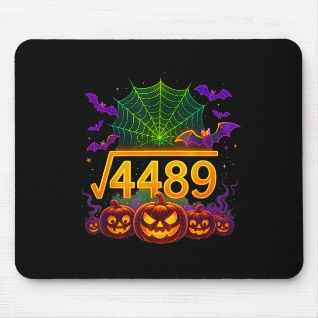 Mousepad Funny 67 Meme Math Teacher 6 7 Halloween Square Ro (Frente)