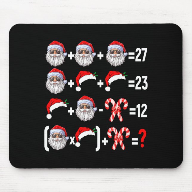 Mousepad Funny 67 Meme Santa Christmas Tree Math Teacher Xm (Frente)