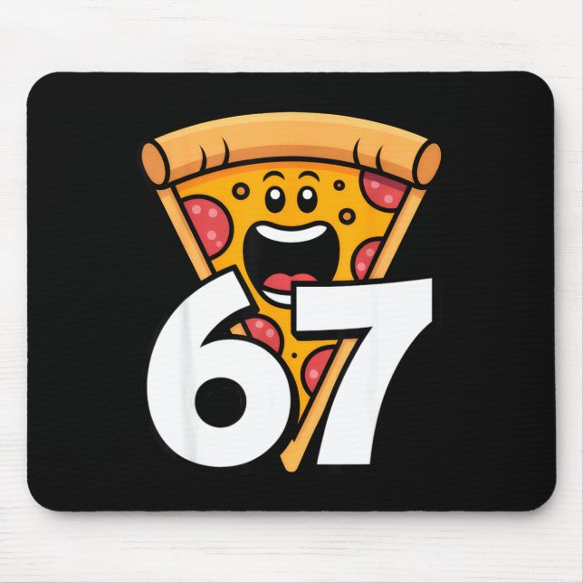 Mousepad Funny 67 Meme Six Seven Humor Food Zza  (Frente)