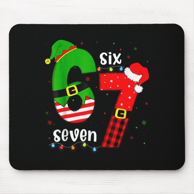 Mousepad Funny 67 Six Seven Christmas Boys Girls Kids Teens (Frente)