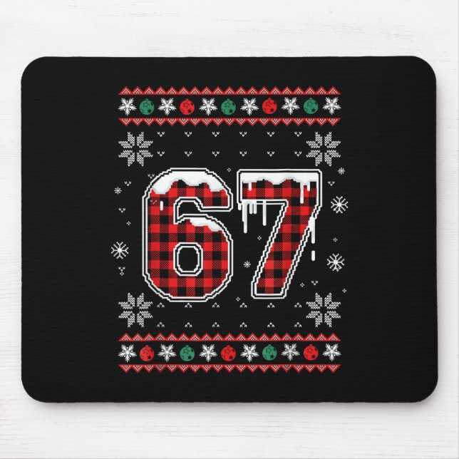Mousepad Funny 67 Six Seven Squad Meme Christmas Ugly Sweat (Frente)