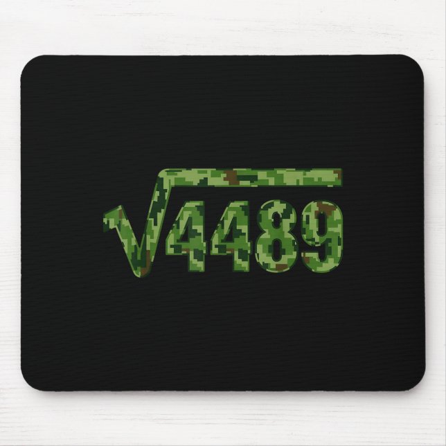 Mousepad Funny 67 Trendy Square Root 4489 Camo Tee  (Frente)