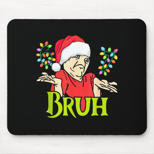 Mousepad Funny 6 7 Bruh Merry Christmas Santa 67 Meme Men W (Frente)