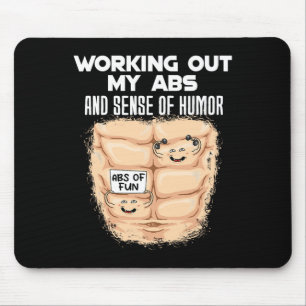 Mousepad Funny Abs Exercício Musculatura Construção de Port