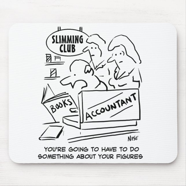 Mousepad Funny Accountants Slimming Club Figures (Frente)