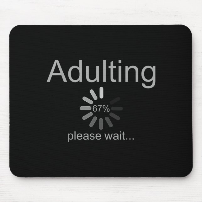 Mousepad Funny Adult 18th Birthday Fun 67 Loading Meme Girl (Frente)