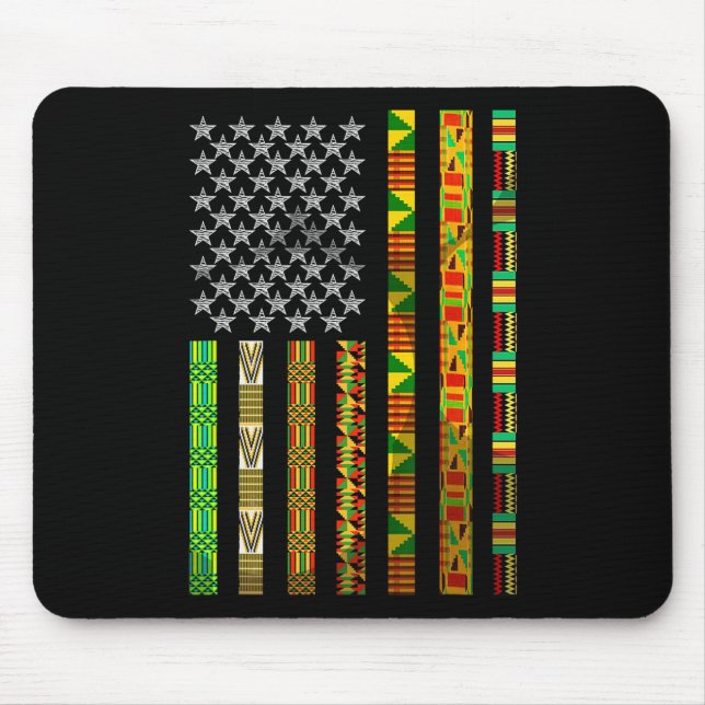 Mousepad Funny African American Gift Cut Junécit Flag F (Frente)