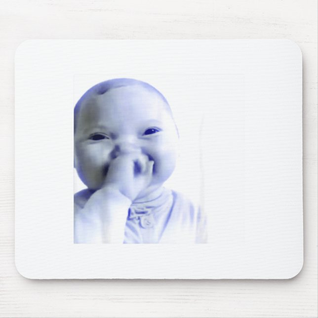 Mousepad Funny Ai Baby Holding Laugh Meme  (Frente)