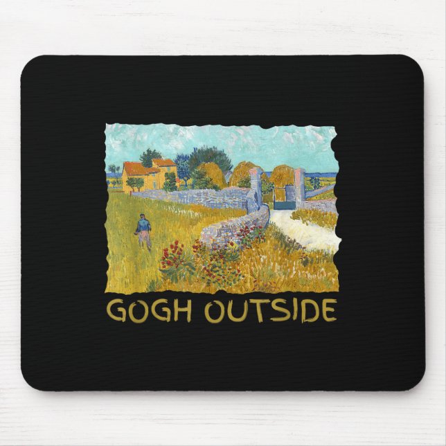 Mousepad Funny Artist Gogh Outside Starry Night Insrational (Frente)