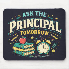 Mousepad Funny "Ask the Principal Tomorrow" 