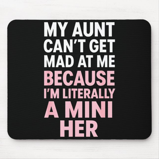 Mousepad Funny Aunt Niece Mini Her Matching Family Quote  (Frente)