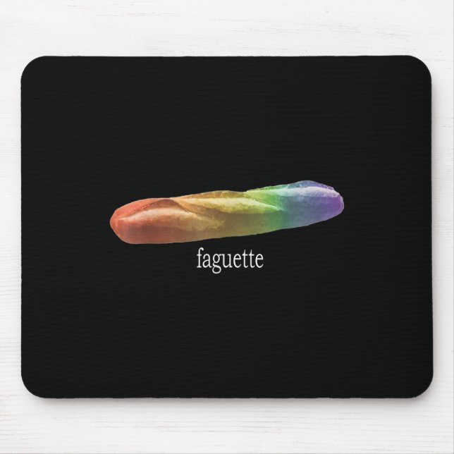 Mousepad Funny Baguette Rainbow Faguette Lgbt Pride Mês (Frente)