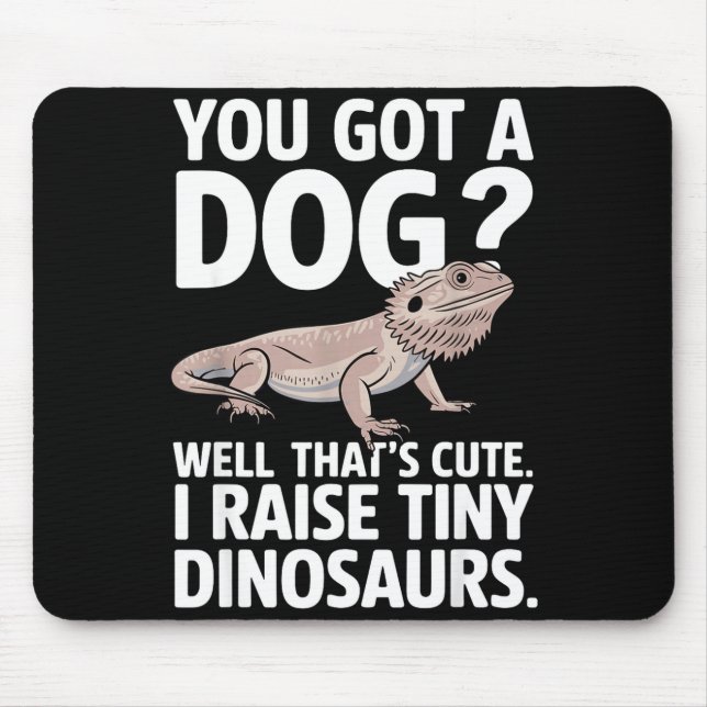 Mousepad Funny Bearded Dragon Art For Men Women Bearded Dra (Frente)