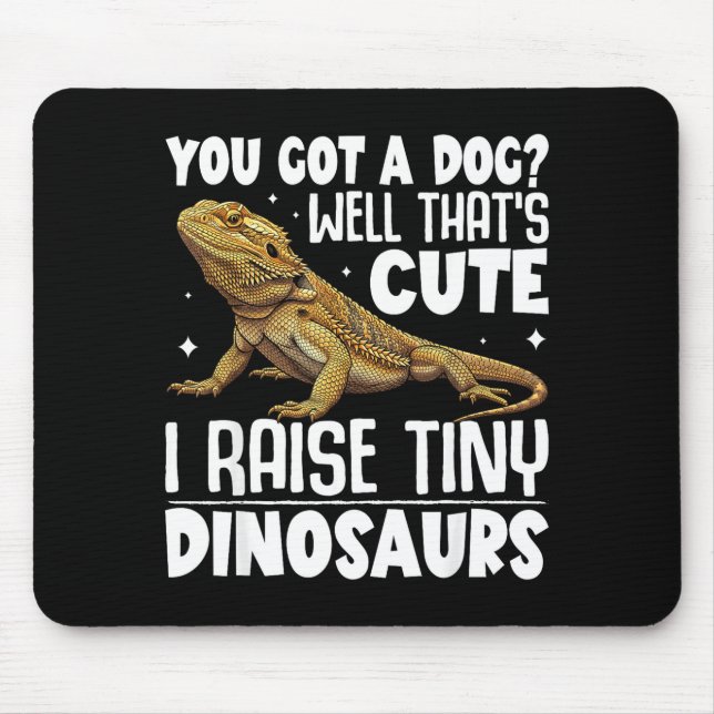 Mousepad Funny Bearded Dragon Shirt For Men Women Lizard Lo (Frente)