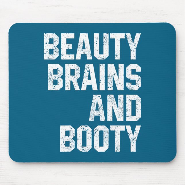 Mousepad Funny Beauty And Booty Leg Day Gym Workout Quote F (Frente)
