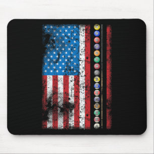 Mousepad Funny Billiards Pool Hall Snooker Vintage American