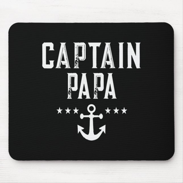 Mousepad Funny Captain Papa Anchor Design  (Frente)