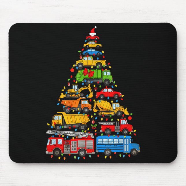 Mousepad Funny Car Christmas Tree Xmas Light Boys Kids Todd (Frente)