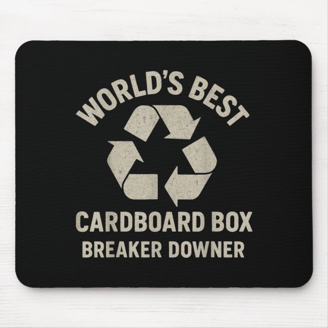 Mousepad Funny Cardboard Box Breaker Downer Sarcastic Retro (Frente)