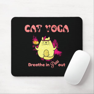 Mousepad Funny Cat Yoga