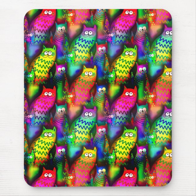 Mousepad Funny Cats Pattern-54578 (Frente)