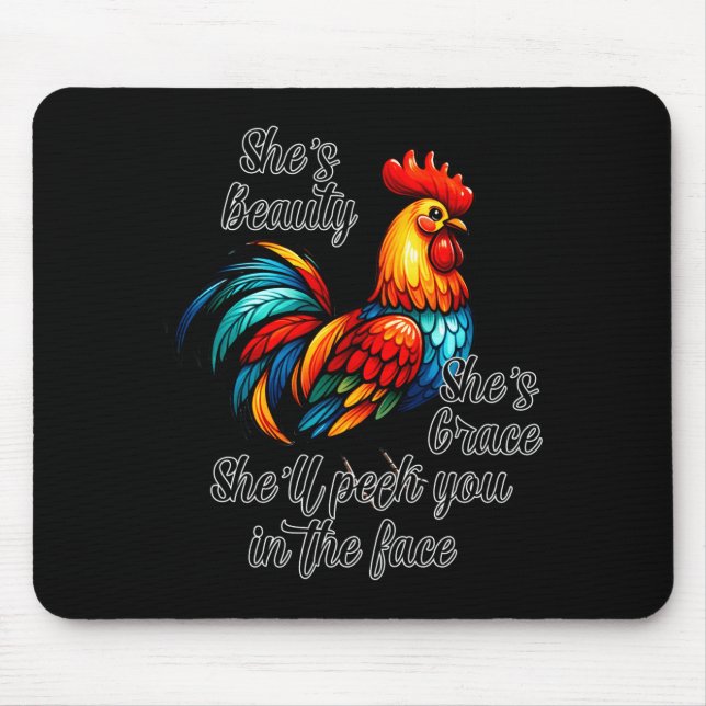 Mousepad Funny Chicken Quote  (Frente)