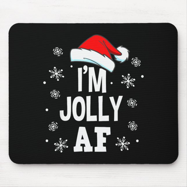 Mousepad Funny Christmas Naughty Adults Pajama, Santa I'm J (Frente)