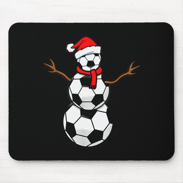 Mousepad Funny Christmas Soccer Santa Snowman  (Frente)