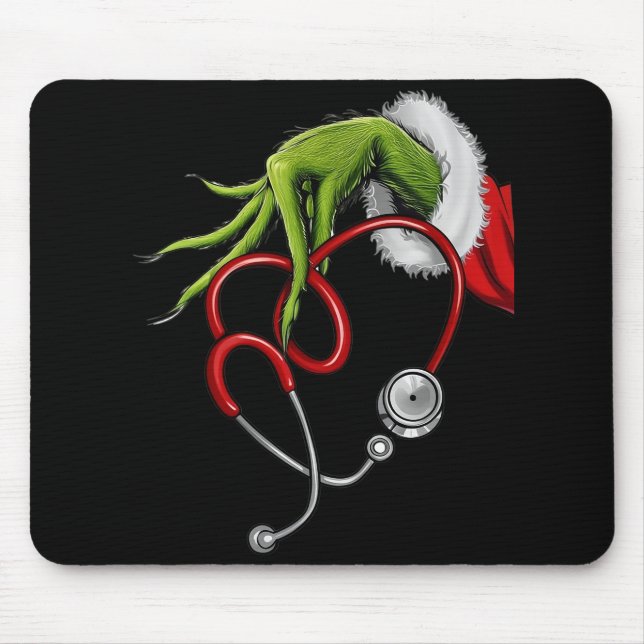 Mousepad Funny Christmas Stethoscope (Frente)