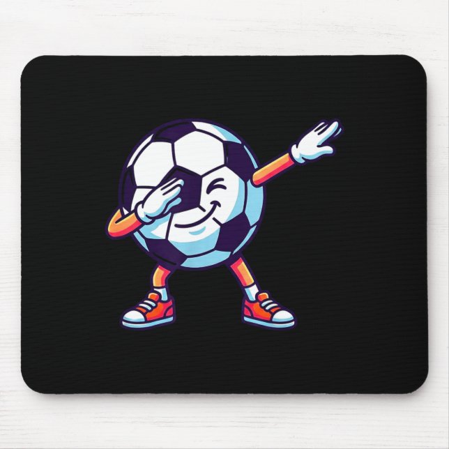 Mousepad Funny Dabbing Soccer Ball Cartoon Srt Gift Kids Bo (Frente)