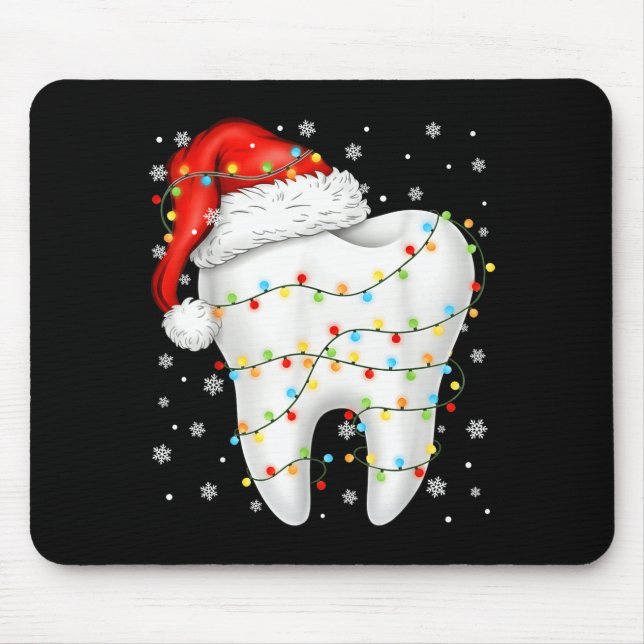 Mousepad Funny Dental Tooth Pjs Pajamas Christmas Xmas Men  (Frente)