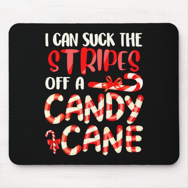 Mousepad Funny Dirty Candy Cane Christmas Hilarious Santa H (Frente)
