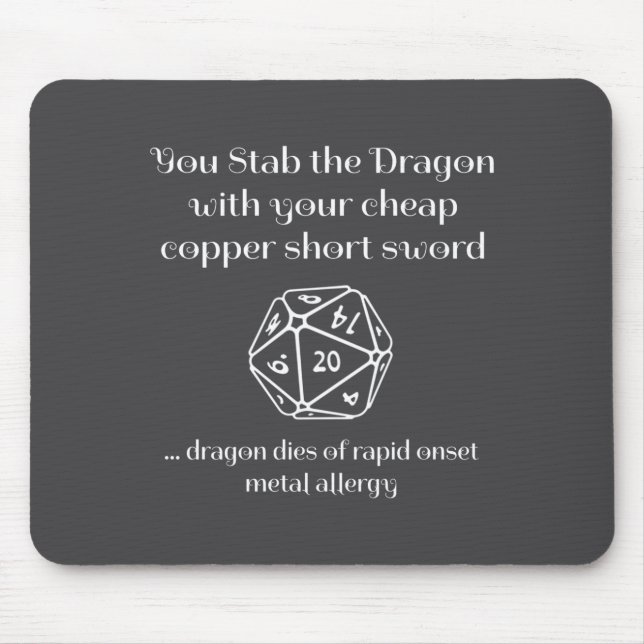 Mousepad Funny Dnd Gift For Role Playing Games Rpg  (Frente)