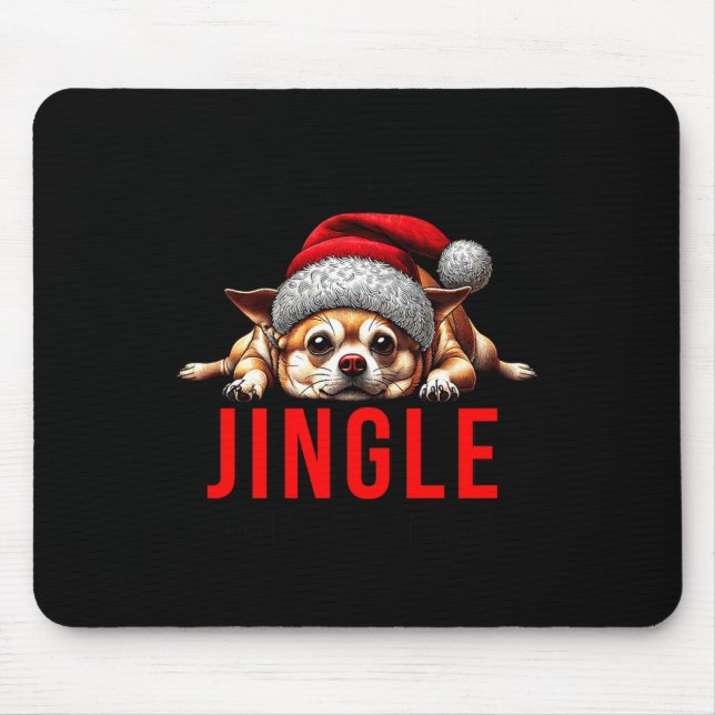 Mousepad Funny Dog Christmas Chihuahua Premium Tri-blend  (Frente)