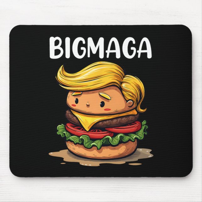 Mousepad Funny Donald Trump Making French Fries Hamburger B (Frente)