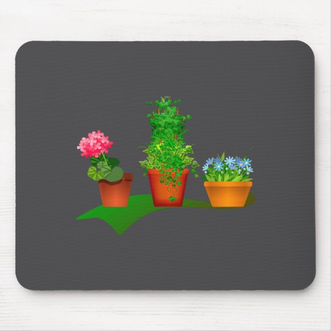 Mousepad Funny Floral Plant Manager Front And Back Design  (Frente)
