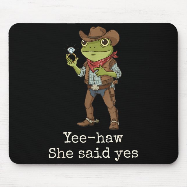 Mousepad Funny Frog Western Engagement Matching Couples Tee (Frente)