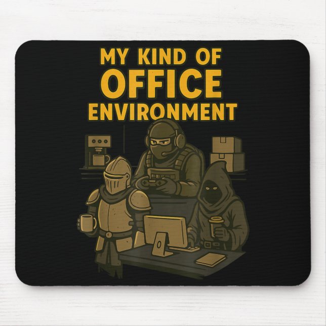 Mousepad Funny Gamer Office Work Sarcasm Gamer Nerd Office  (Frente)