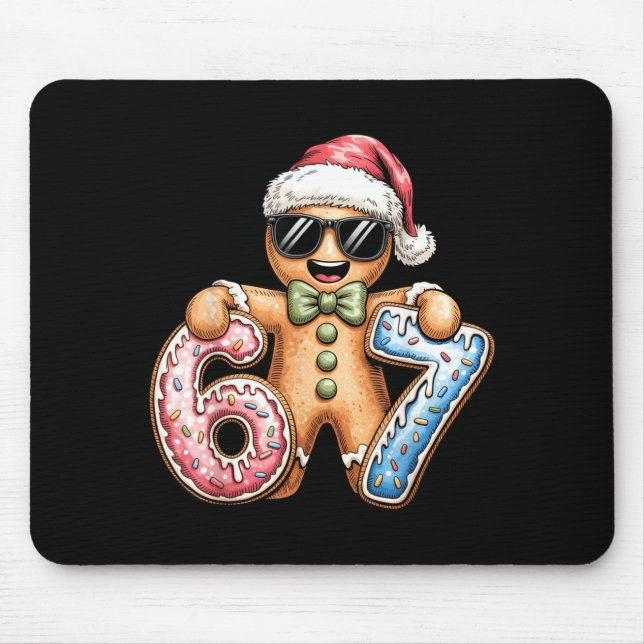 Mousepad Funny Gingerbread Six Seven 67 Ice Cream Drip Chri (Frente)
