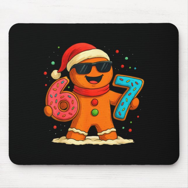Mousepad Funny Gingerbread Six Seven 67 Ice Cream Drip Chri (Frente)