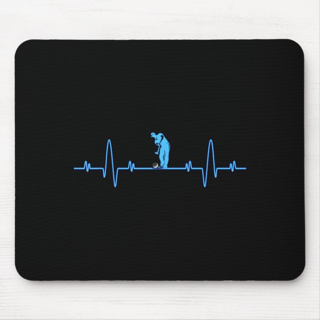 Mousepad Funny Golf Heartbea - Golfers Men Women Cool  (Frente)