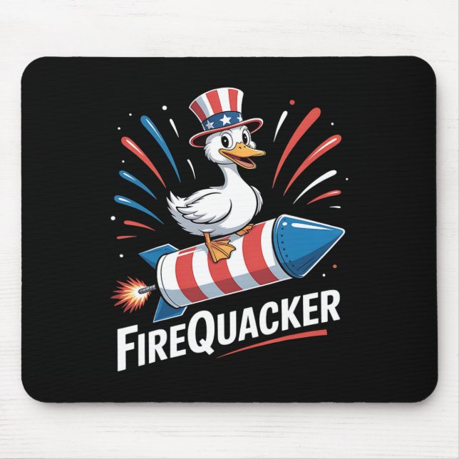 Mousepad Funny Goose 4º De Julho Independência Do Firequack (Frente)